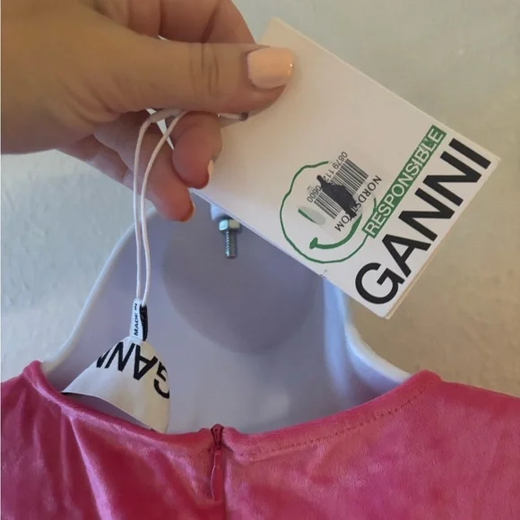 GANNI
Ruched velvet minidress size 40 - Picture 6 of 8